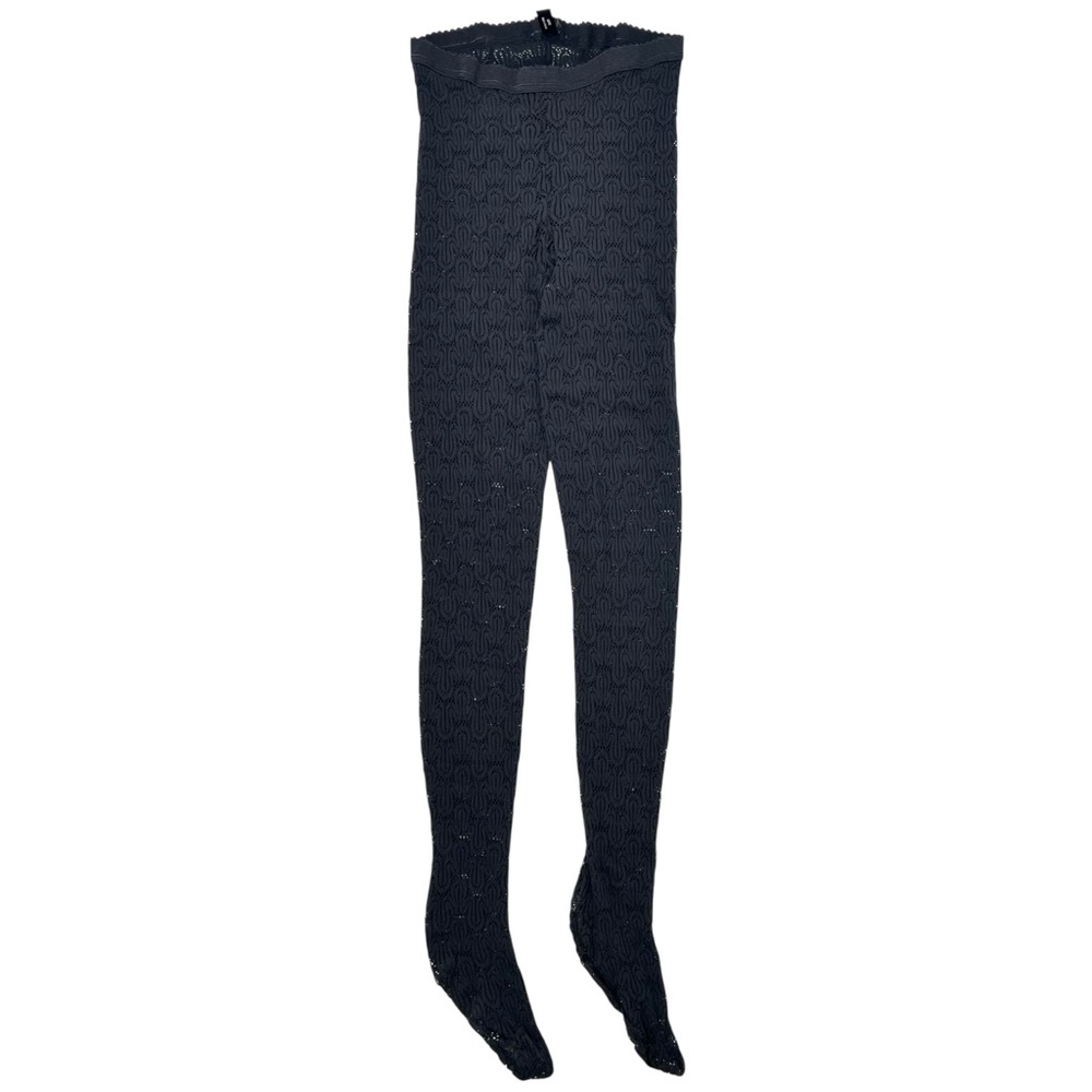 MISSONI x Wolford Limited Edition Black Textured Floral Leggings Tights Hosiery